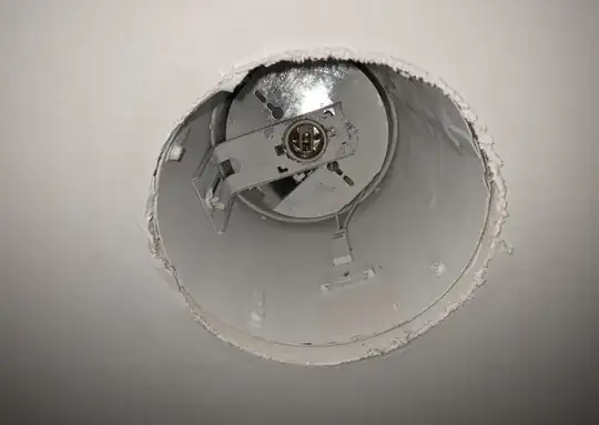 photo showing what it looks like with the recessed LED light removed