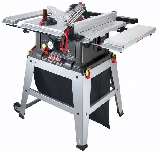 Stock photo of this Table Saw, to show style and approximate age.