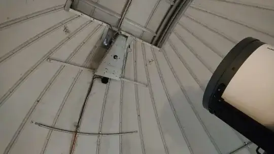 Pinholes, about 12 feet overhead