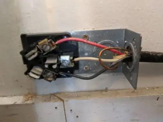 Inside of current dryer receptacle