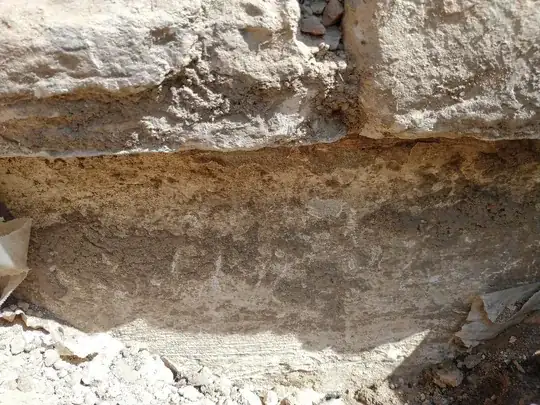 close-up of exposed foundation as seen in previous photo, seems OK