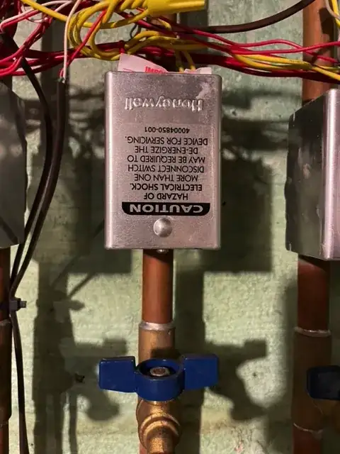 The zone valve for the malfunctioning zone