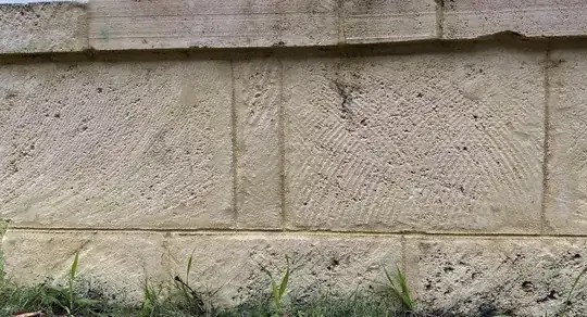 Limestone wall block