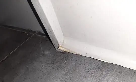 overview of damaged cabinet side