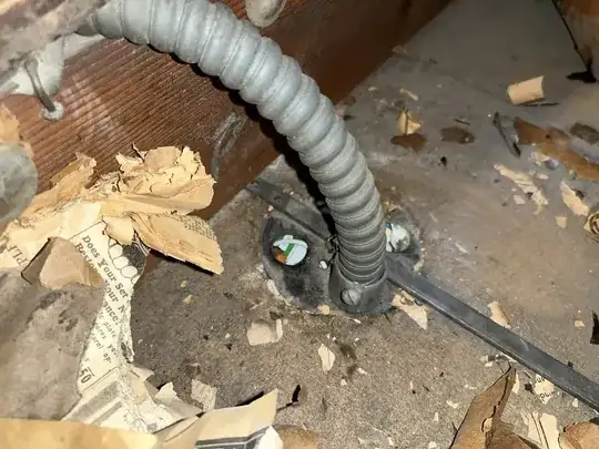 photo looking down from attic