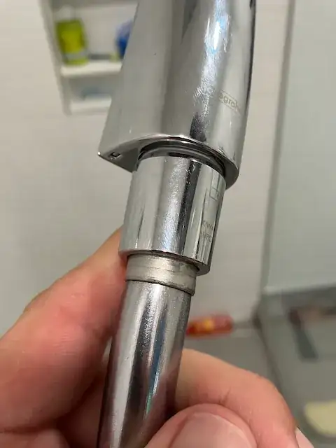 Showing crimp coming further down techniflex