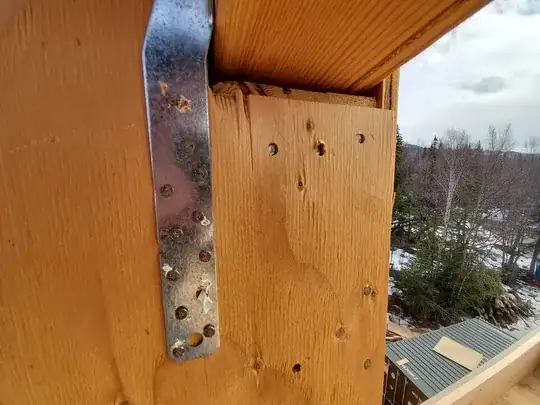 Inadequate nailing on Simpson twist strap