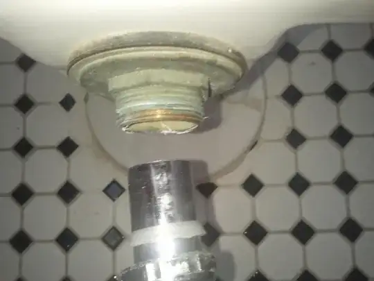 closeup of flange, gasket, mounting ring