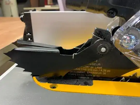 anti kickback pawl resting on plate in question