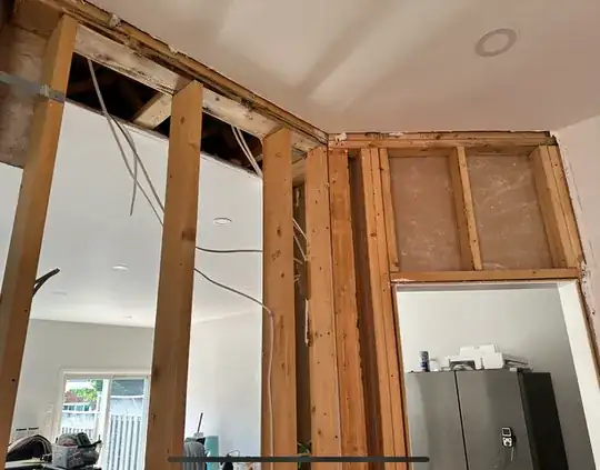 looking at the wall and doorway corner