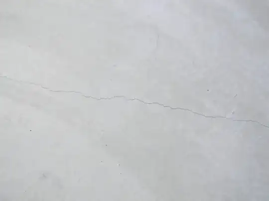 Continuation of above crack