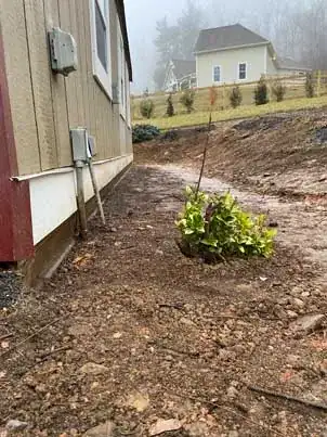 Area to excavate and re-grade