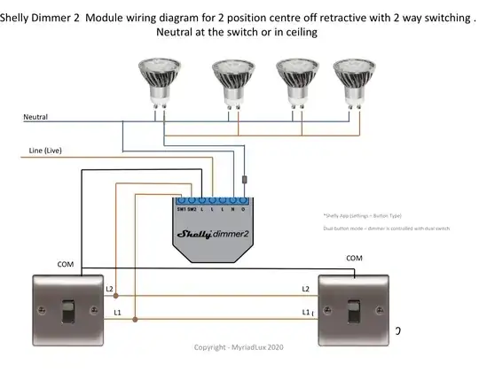 Shelly dimmer 3-way wiring diagram