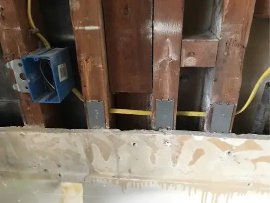 studs with metal plate