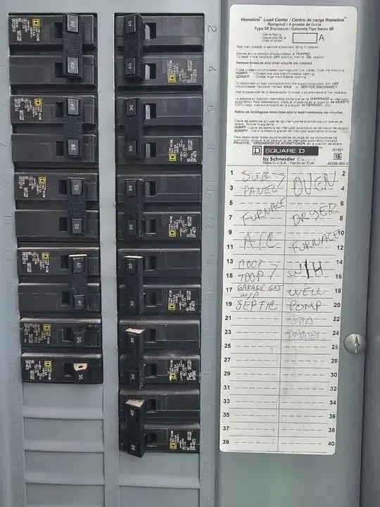 Sub Panel attached to garage