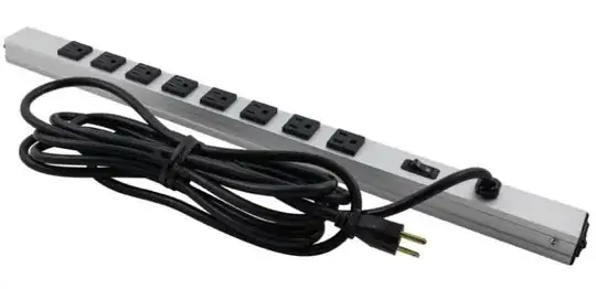 Vertical multiple outlet strip