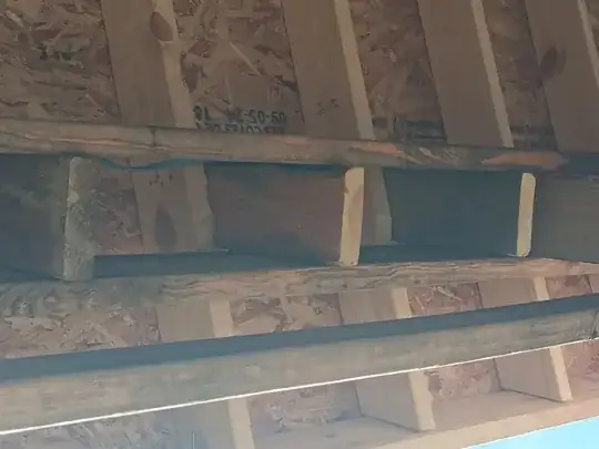 front wall headers and rafter blocks