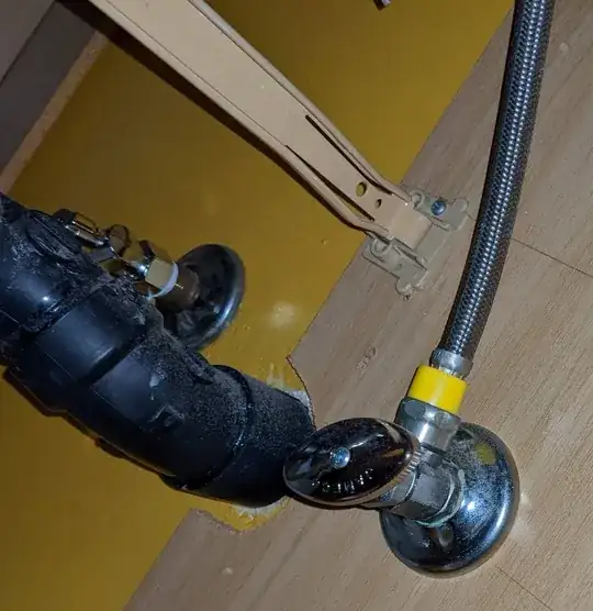 WaterSupplyLineConnectedTo3_8AtShutoffValve