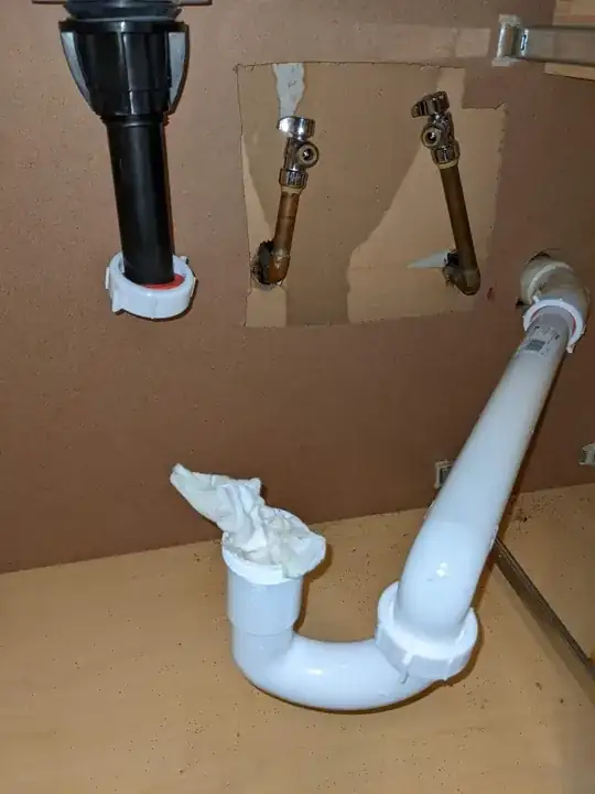 P trap partially installed