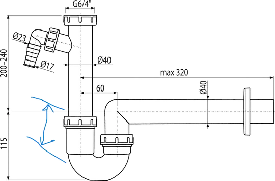 Alca A81-DN40 but I mean only this particular section