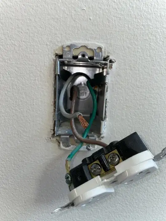outlet partially disconnected