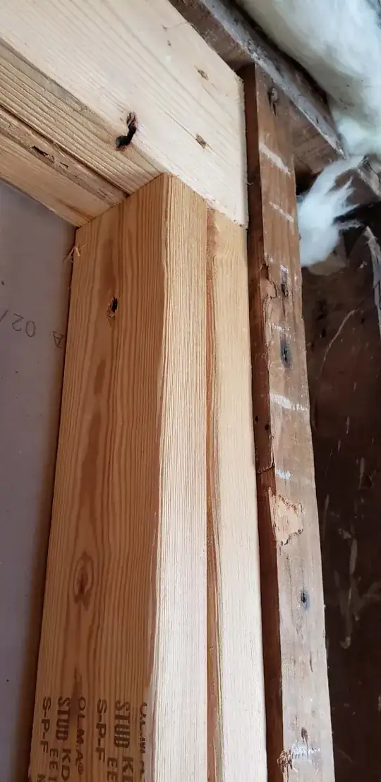 New studs on the left and old studs on the right.