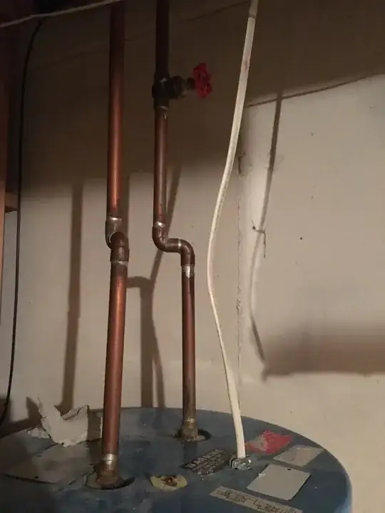 Here's the cold water valve