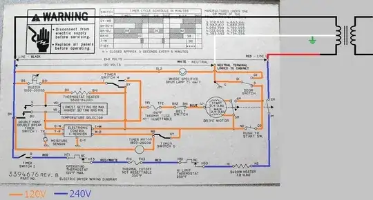 Random Electric Dryer Schematic attached to plug
