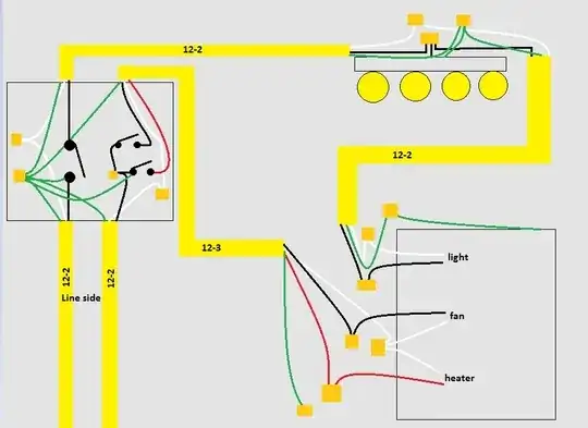 Bathroom Light & Fan Diagram