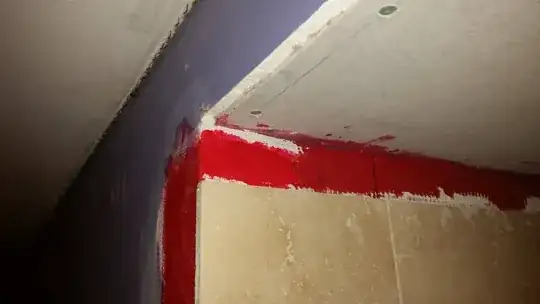 close up of ceiling corner