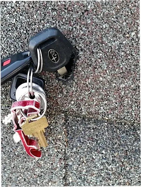 My keys in the hole