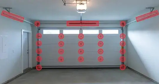 garage door purported lubrication locations