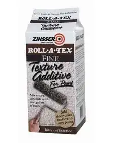 Container of texture additive for paint