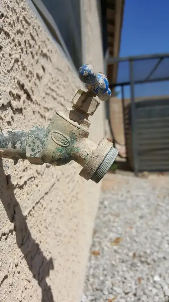 side photo of the faucet