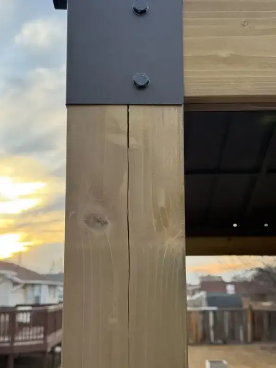 5x5" cedar post with crack