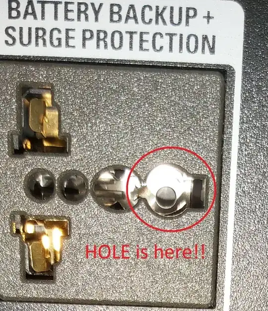 UPS with defective socket