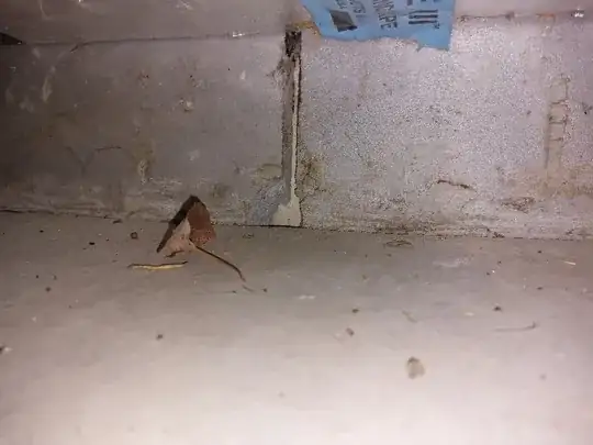 closeup of hole in foamboard