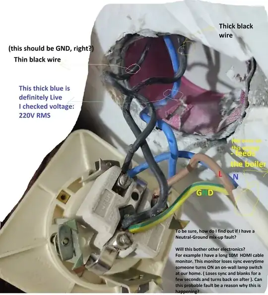 Outlet Wirings - Spliced white wire goes to provide electricity to the boiler
