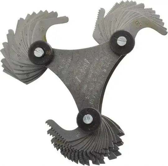 Mitutoyo thread gauge - picture from MSC Industrial