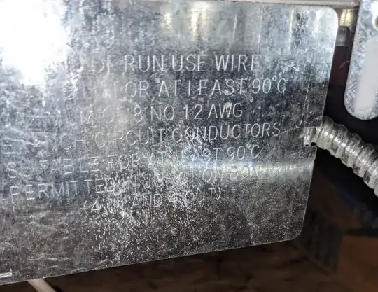 Electrical box with some wording on it