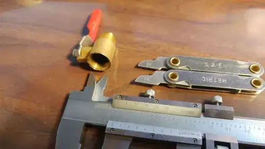 Female end view (mystery thread) of the damaged valve