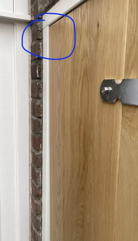 Warp across length of door, corner starting to stick out from frame