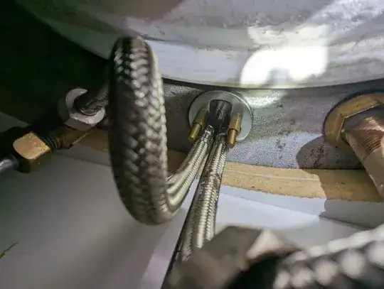 View from under sink