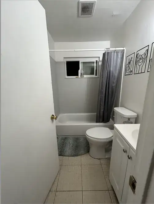 bathroom to be changed, has high window