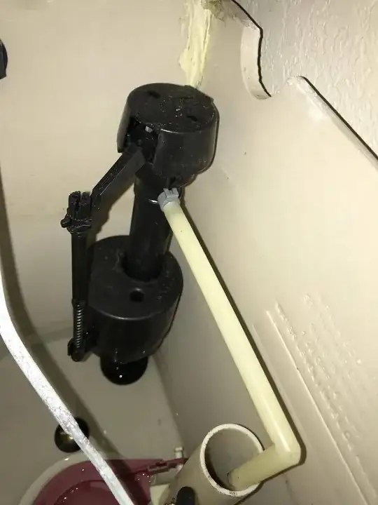 flush valve inside tank