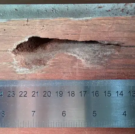 Hole in workbench top