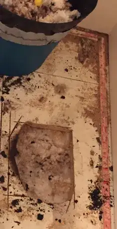 Hole burned through floor