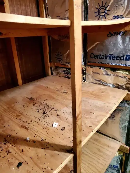 detaching middle shelves