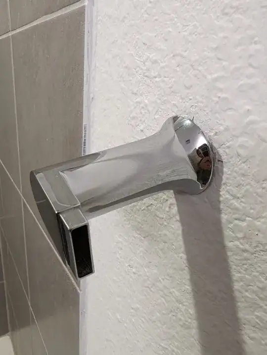 Towel Hanger Base slopping down