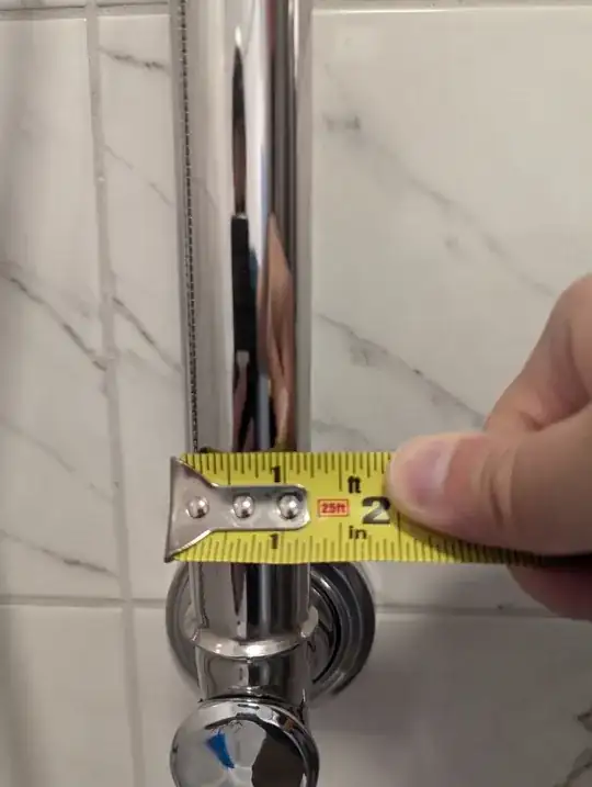 Shower Slide Bar diameter
